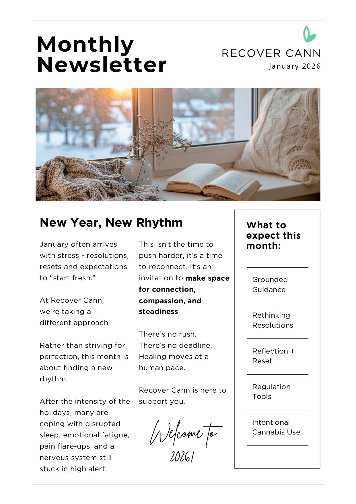 January 2026 Recover Cann Newsletter